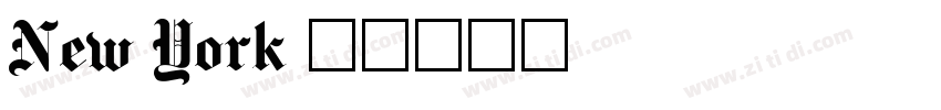 New York c字体转换